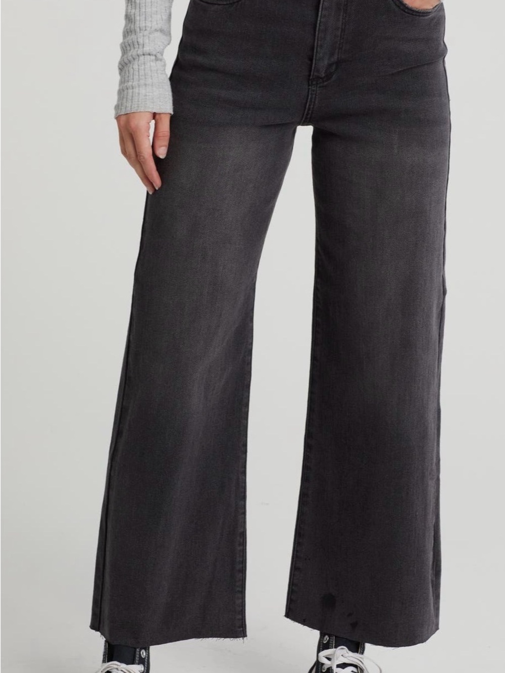 STS Blue Black Wide-Leg High Rise Jeans